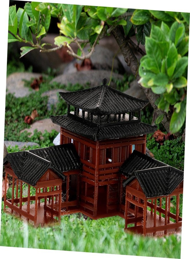 MINAOLULUS Japanese Pagoda Garden Statue Miniature Pavilion Figurine for Bonsai and Terrarium Decor Artisan Crafted Ancient Architecture Model for Courtyards and Study Rooms - Image 5